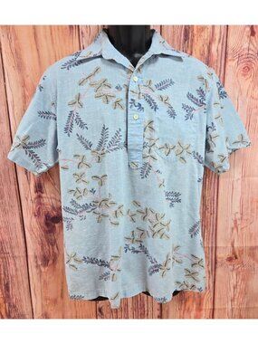 The Ono Shirt By Liberty House Of Hawaii Blue Floral Mens Small